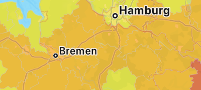 Waldbrandgefahrenkarte Deutschland mit Heatmap
